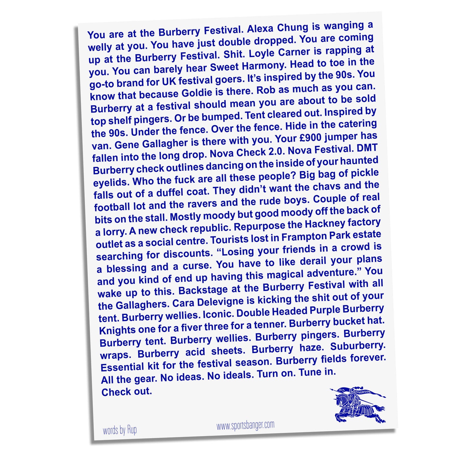 SUBURBERRY risograph poster