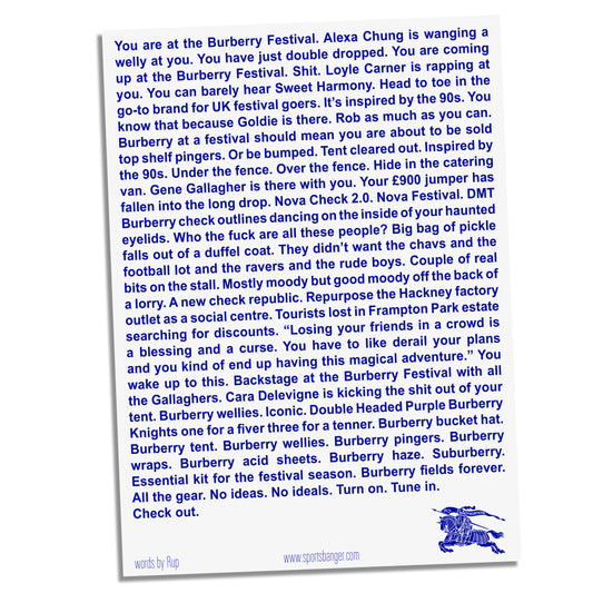 SUBURBERRY risograph poster