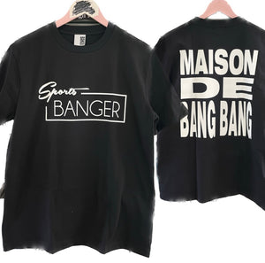 OG BANGER LOGO FRONT / MAISON BACK black t-shirt