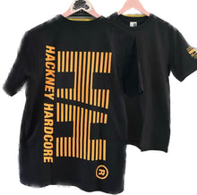 HACKNEY HARDCORE black t-shirt orange print