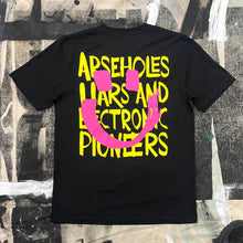 ARSEHOLES, LIARS AND ELECTRONIC PIONEERS black T-shirt