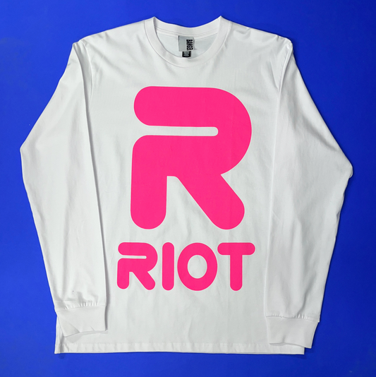 RIOT hot pink (long sleeve t-shirt)