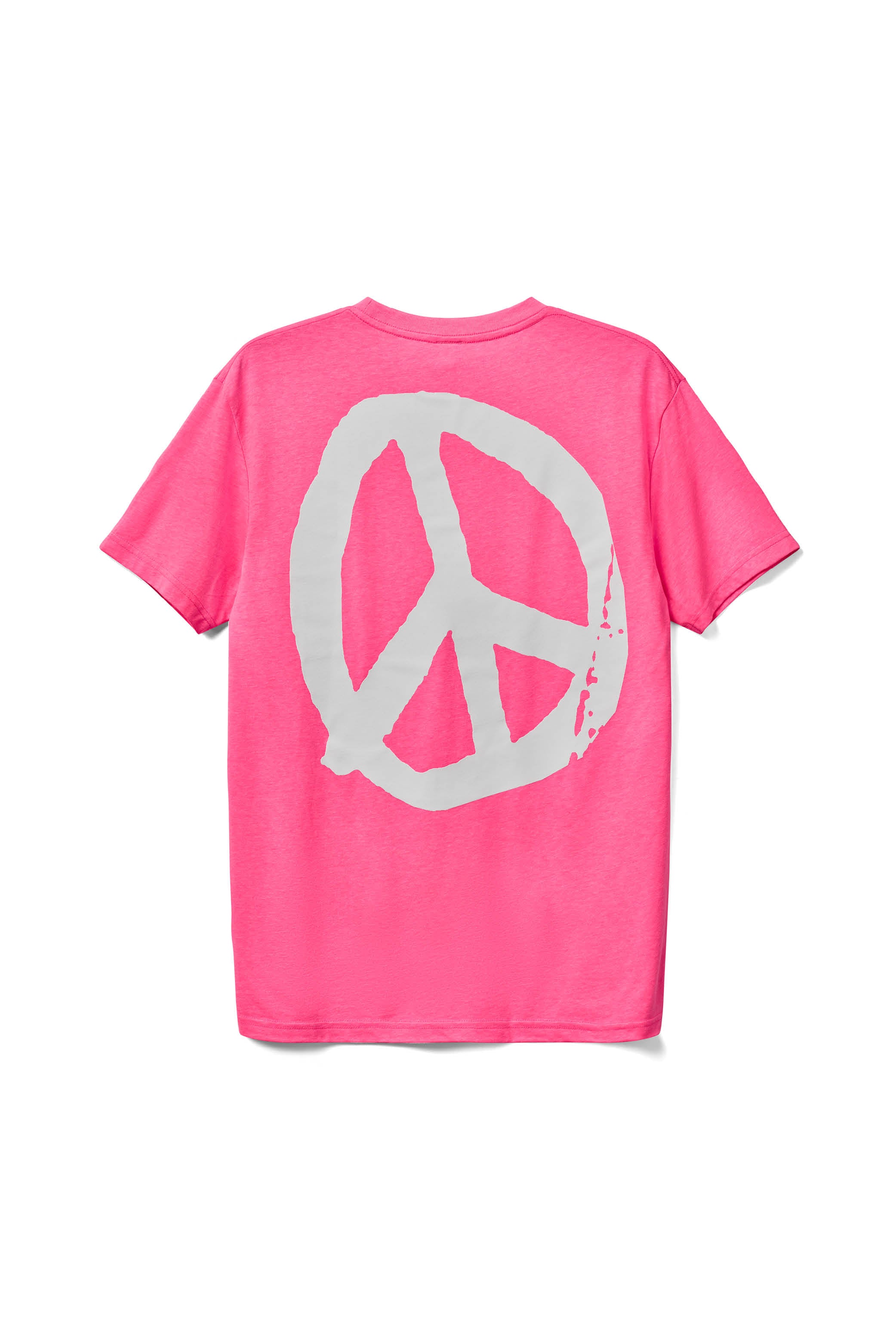 YES PEACE T-SHIRT NEON PINK