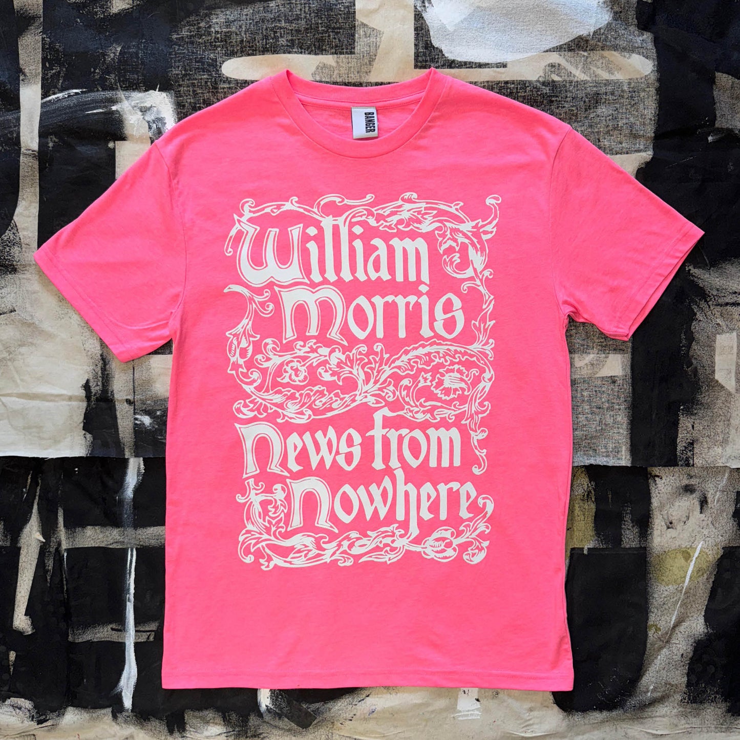 NEWS FROM NOWHERE neon pink T-shirt