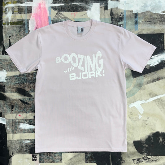 BOOZING WITH BJORK orchid T-shirt