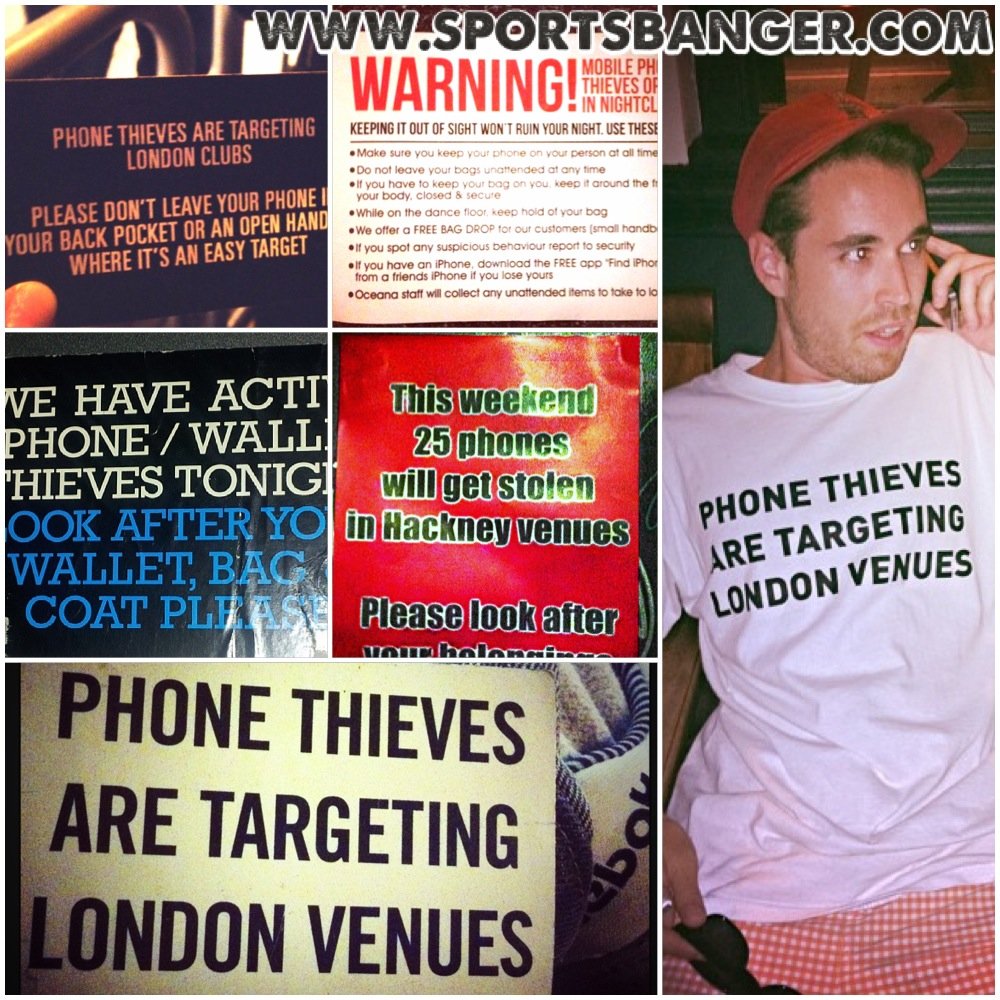 PHONE THIEVES white T-shirt